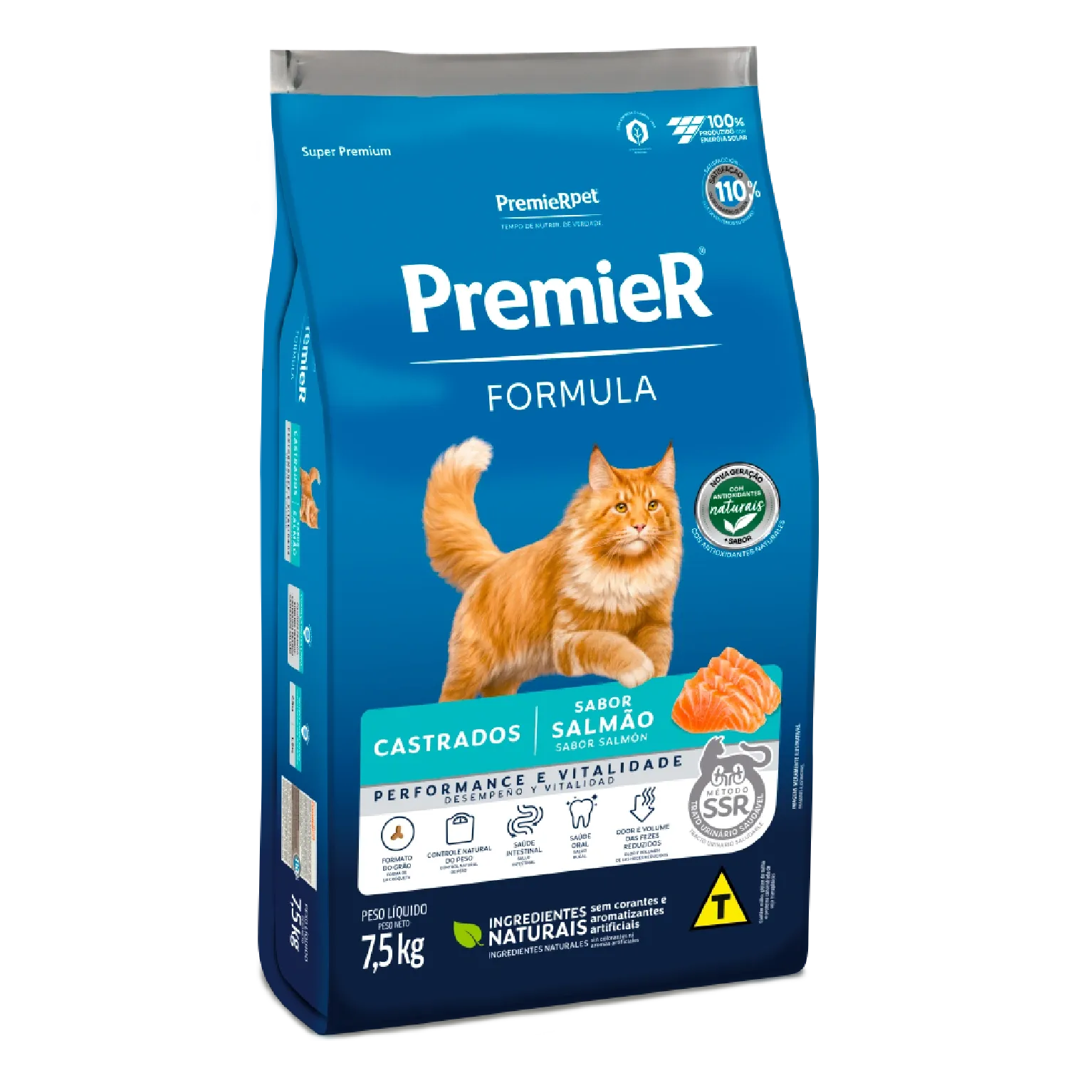 Ração Premier Formula Gatos Castrados Salmão